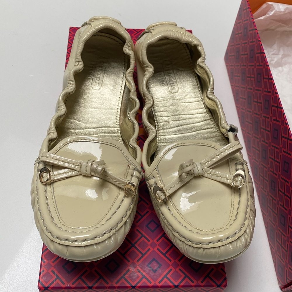 Brand new, cream Coach loafers